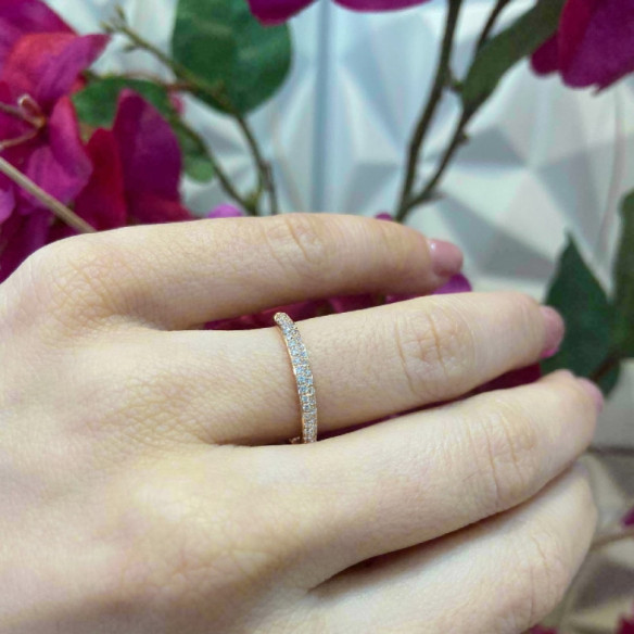 Alianza Diamantes Lilia 0.32 Oro Rosa - ANILLOS
