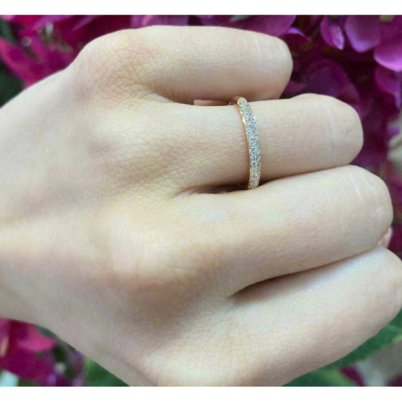 Alianza Diamantes Lilia 0.32 Oro Rosa - ANILLOS
