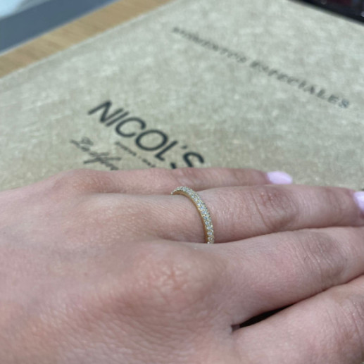 Diamond Ring LILIA 0.32 Yellow Gold - Brilliant Cut 2
