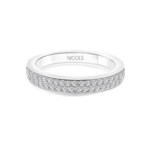 Ring Media Alliance Diamante Azalea 0.35 Oro Bianco - ANELLI