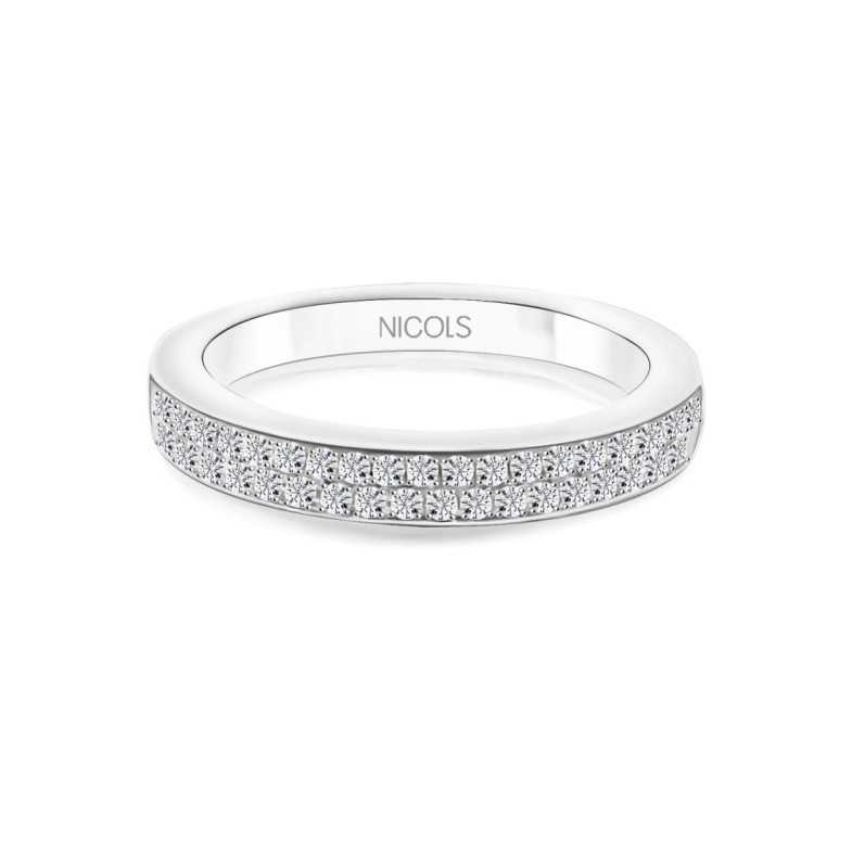 Ring Media Alliance Diamante Azalea 0.35 Oro Bianco - ANELLI
