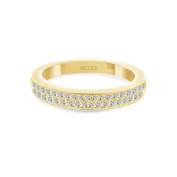 Anillo Diamantes Azalea 0.35 Oro Amarillo - Alianças de Compromisso