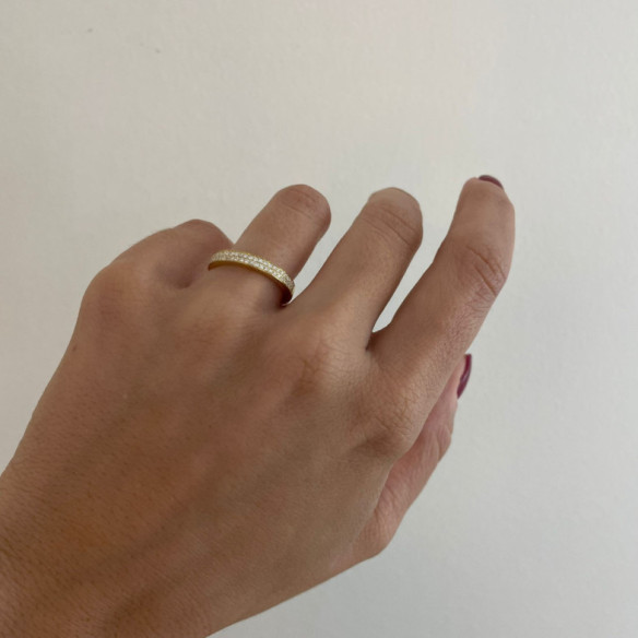Anillo Diamantes Azalea 0.35 Oro Amarillo - Alianças de Compromisso
