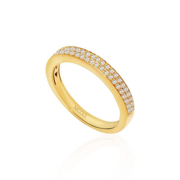Anillo Diamantes Azalea 0.35 Oro Amarillo - Alianças de Compromisso