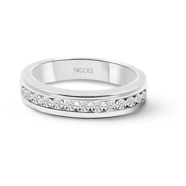 Anillo Diamantes Chloe 0.45 Oro Blanco - Alianzas de Brillantes