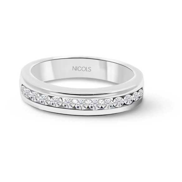 Anillo Diamantes Chloe 0.45 Oro Blanco - Alianzas de Brillantes