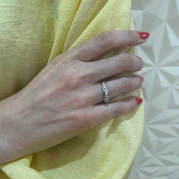 Anillo Diamantes Chloe 0.45 Oro Blanco - Alianzas de Brillantes