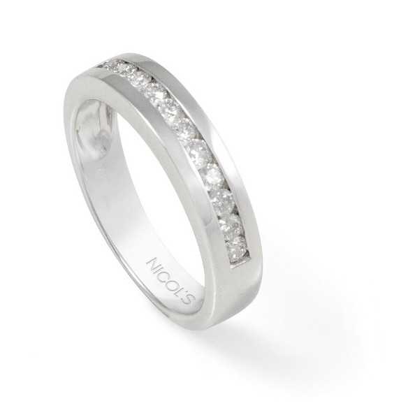 Anillo Diamantes Chloe 0.45 Oro Blanco - Alianzas de Brillantes