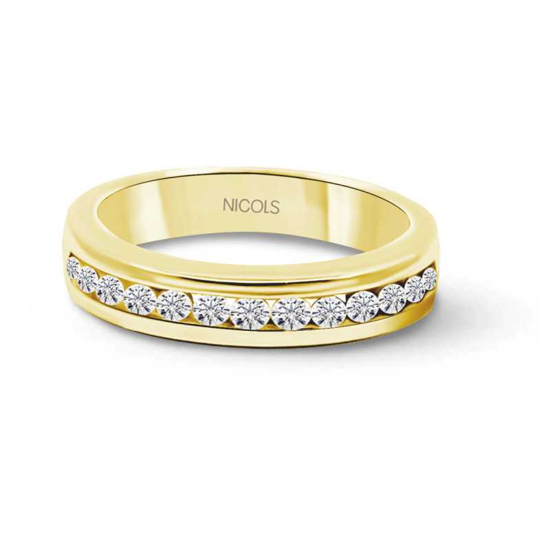 Anillo Diamantes Chloe 0.45 Oro Amarillo - Alianzas de Brillantes