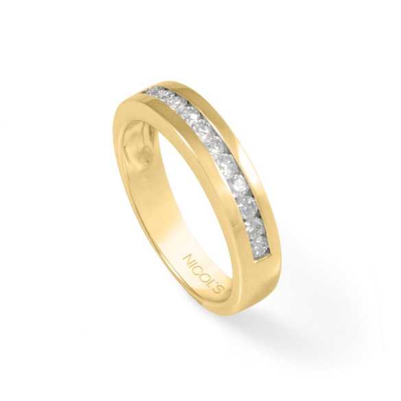 Anillo Diamantes Chloe 0.45 Oro Amarillo - Alianzas de Brillantes
