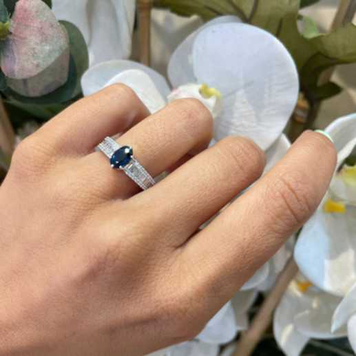 Anillo Zafiro y Diamantes Lola 1.00 - Anillos de Zafiro 2
