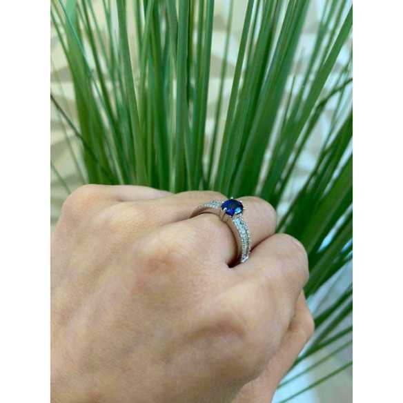 Anillo Zafiro y Diamantes Lola 1.00 - Anillos de Zafiro