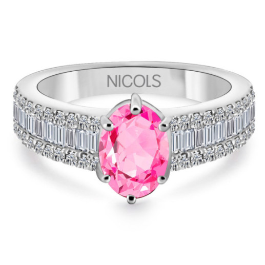 Anillo zafiro rosa y Diamantes Lola 1.00 - Saphiringe