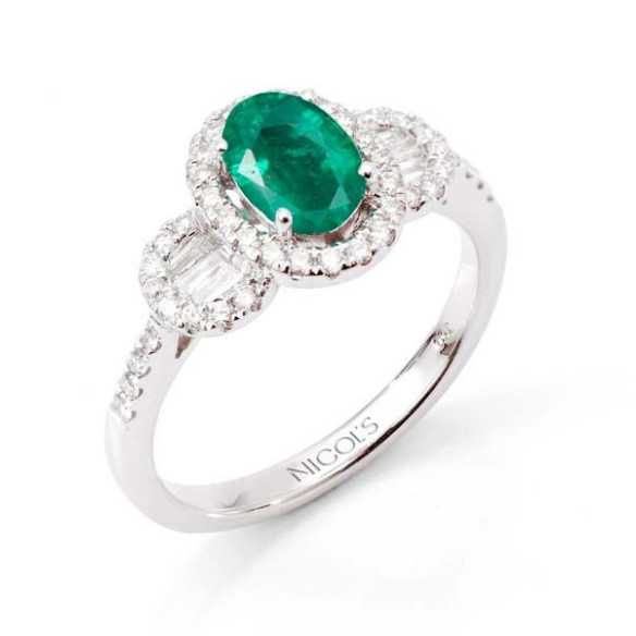 Emerald Ring DIAMOND COLOR - Emerald rings