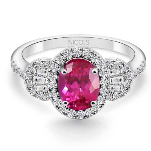 Rubí Diamond Color Ring - Bagues rubis