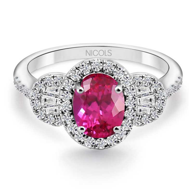 Ruby Ring DIAMOND COLOR - Ruby Rings