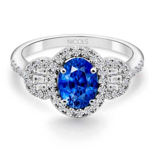 Bague diamant couleur saphir - Bagues en saphir
