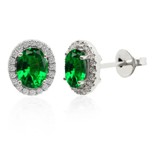 Emerald earrings Orla LIA 1.96 - Emerald Earrings