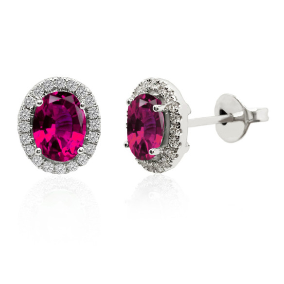 Pendientes Rubí Orla Dalia 2.00 - Pendientes de Rubi