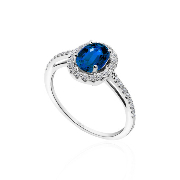 Anillo Zafiro Orla Dalia 0.98 - LES ANNEAUX