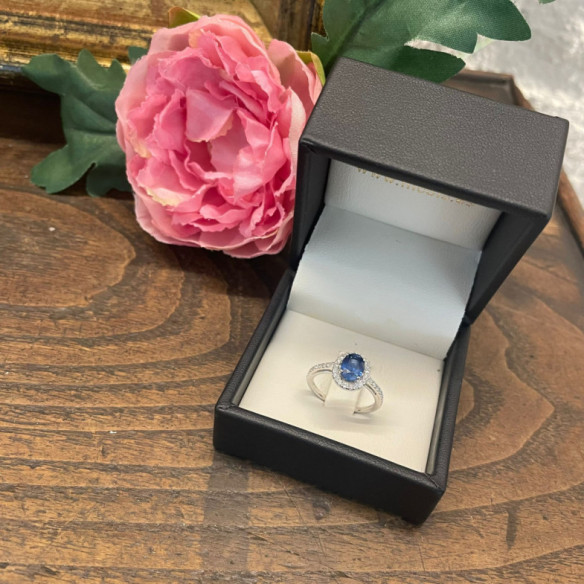 Anillo Zafiro Orla Dalia 0.98 - LES ANNEAUX
