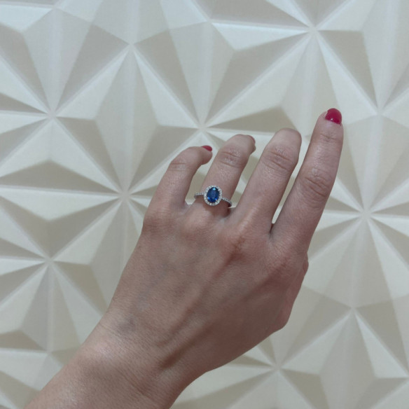 Anillo Zafiro Orla Dalia 0.98 - LES ANNEAUX