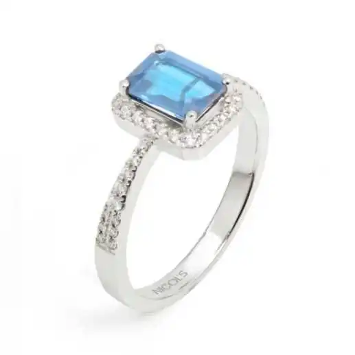 Anel de diamante Topaz Diamante Cor - Anéis Outras pedras preciosas