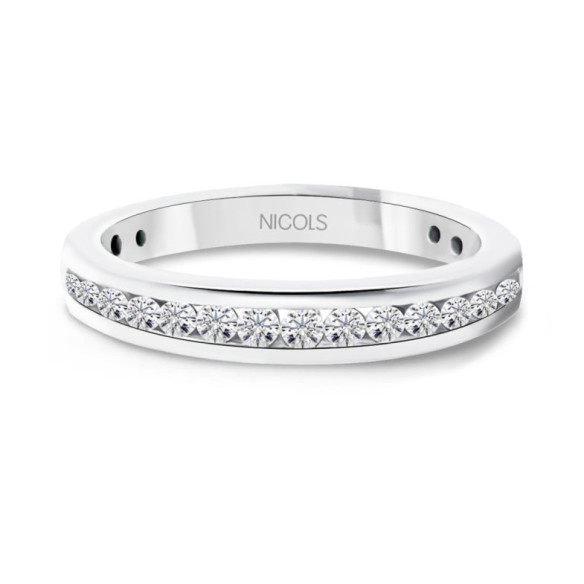 Anillo Diamantes Chloe 0,35 Oro Blanco - Alianzas de Brillantes