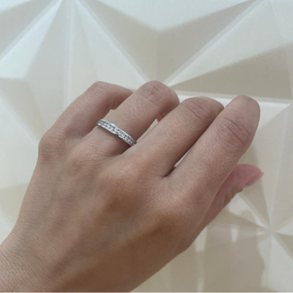 Anillo Diamantes Chloe 0,35 Oro Blanco - Alianzas de Brillantes