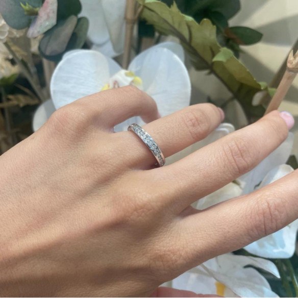 Anillo Diamantes Chloe 0,35 Oro Blanco - Alianzas de Brillantes