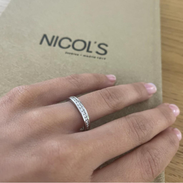 Anillo Diamantes Chloe 0,35 Oro Blanco - Alianzas de Brillantes