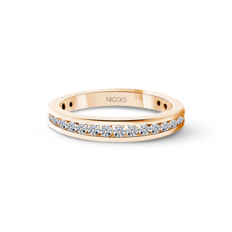 Anillo Diamantes Chloe 0,35 Oro Rosa - Brilhante