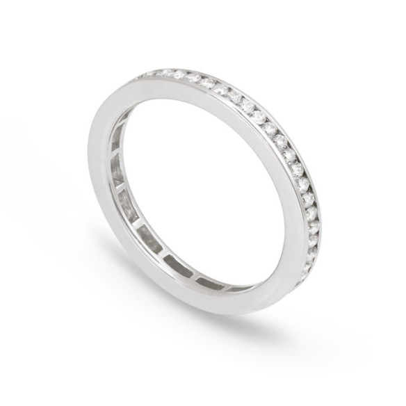 Anillo Diamantes Eternity Chloe 0.48 Oro Blanco - LES ANNEAUX