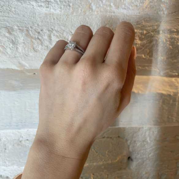 Anillo Diamantes Noa 0.68 Oro Blanco - Anillos de Compromiso Rosetón