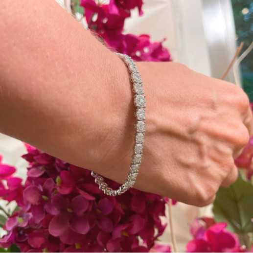 Pulsera Wedding Band Riviere Roseton - Pulseras de Diamantes
