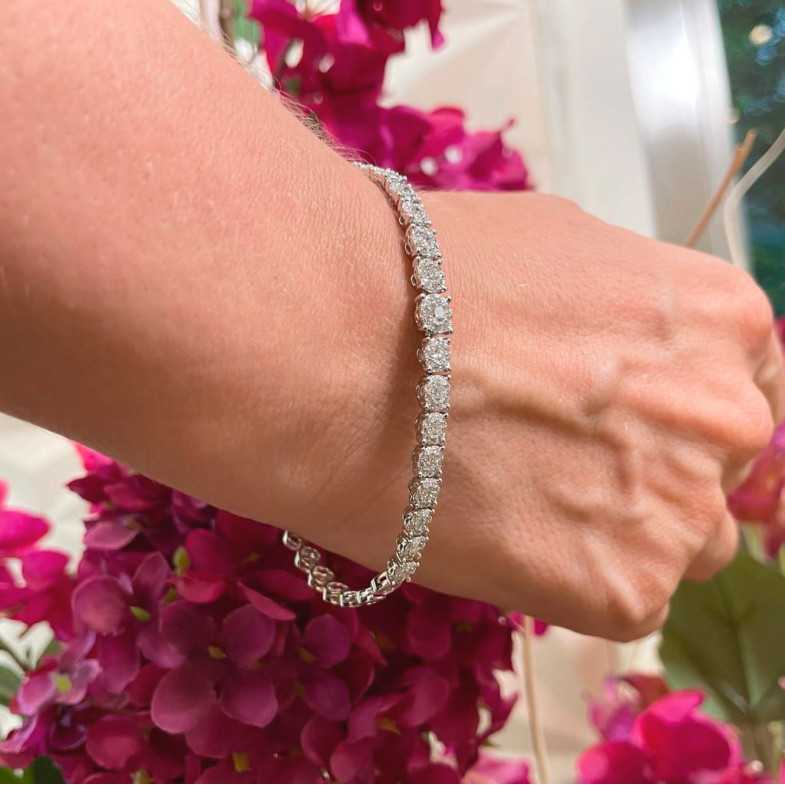 Pulsera Wedding Band Riviere Roseton - Pulseras de Diamantes