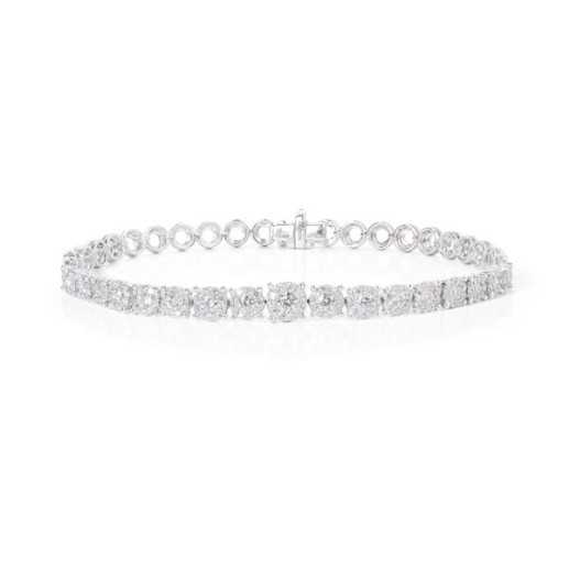 Pulsera Wedding Band Riviere Roseton - Pulseras de Diamantes 2