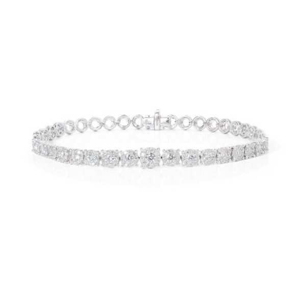 Pulsera Wedding Band Riviere Roseton - Pulseras de Diamantes