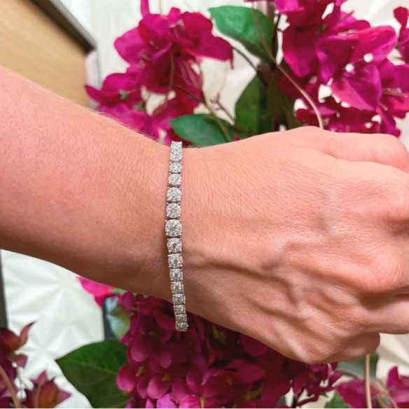 Pulsera Wedding Band Riviere Roseton - Pulseras de Diamantes