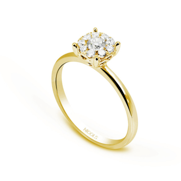 Anillo Diamantes Gardenia 0.48 - Talla Brillante