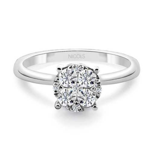 Anillo Diamantes Gardenia 0.52 - ANILLOS