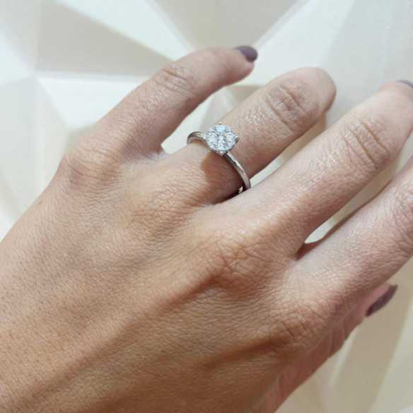 Gardenia 0.52 anello diamante - ANELLI