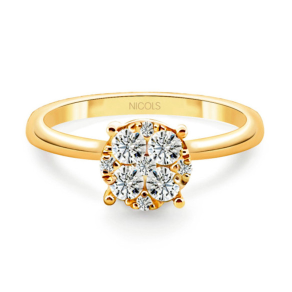 Anello con diamante Gardenia 0,52 - Brillante