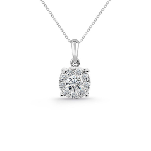 Ciondolo diamante Roseton Spot - Pendenti di diamanti