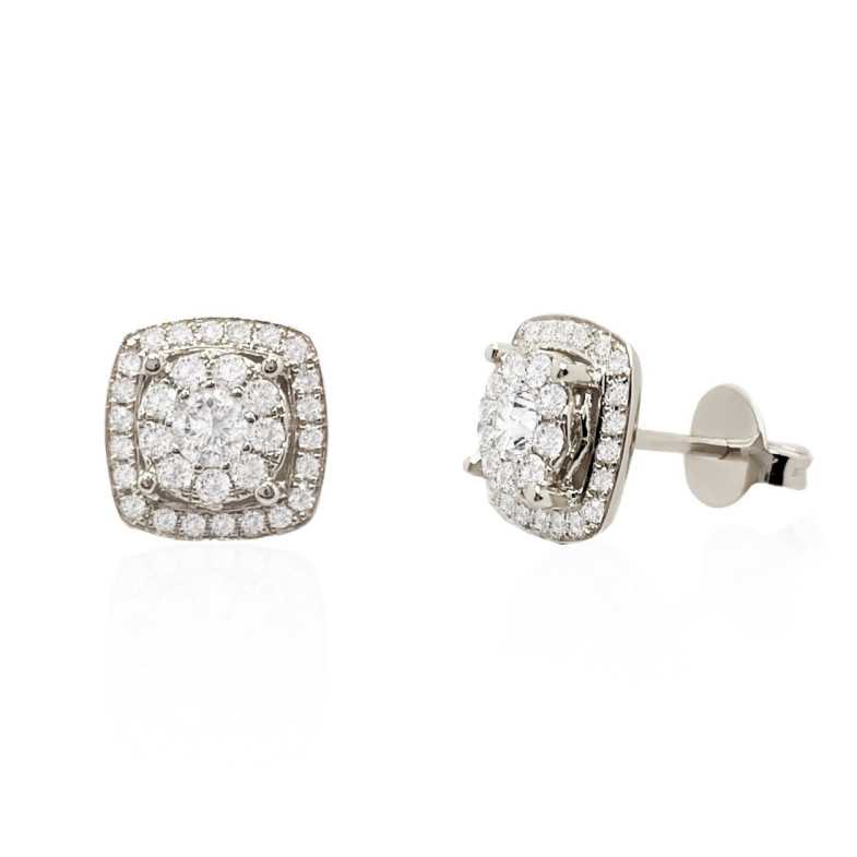 Orecchini in oro bianco 1.05 - Orecchini della sposa