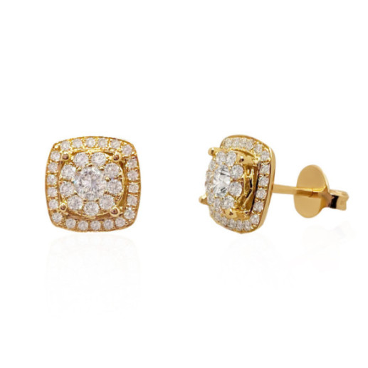Pendientes Diamantes Gardenia 1.05 Oro Amarillo - anniversaire