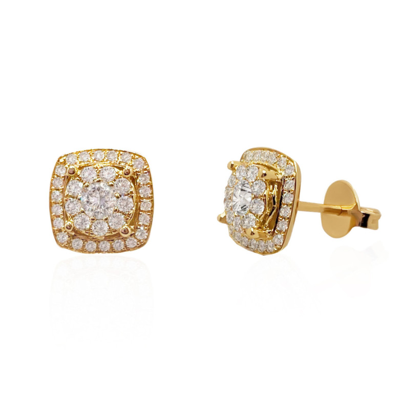 Pendientes Diamantes Gardenia 1.05 Oro Amarillo - anniversaire