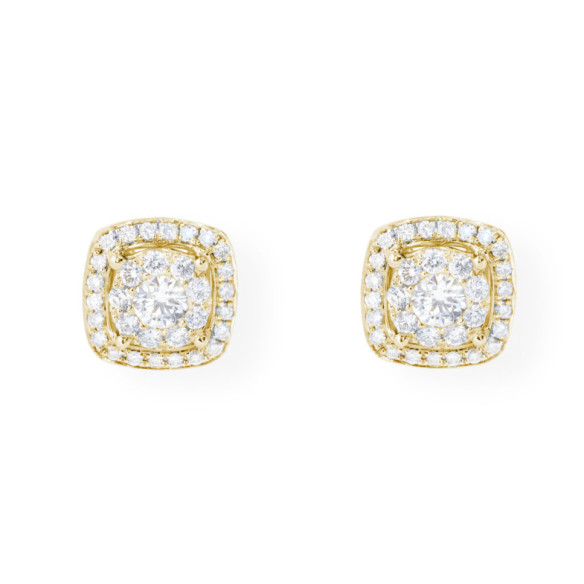 Gardenia Diamond Earrings 1.05 Yellow Gold - anniversary