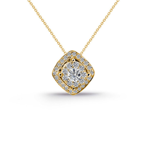 Collar Diamantes Gardenia 0.53 Oro Amarillo - Colgantes de Diamantes