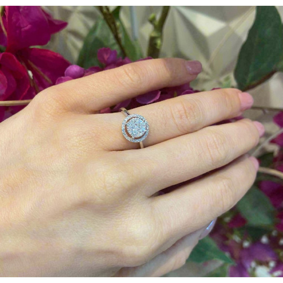 Anillo Diamantes Gardenia 0.65 - Talla Brillante